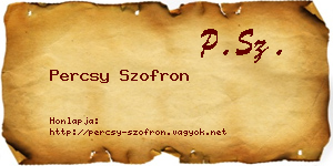 Percsy Szofron névjegykártya